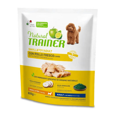Busta di crocchette al pollo per cani di piccola taglia Trainer Mini da 800 g