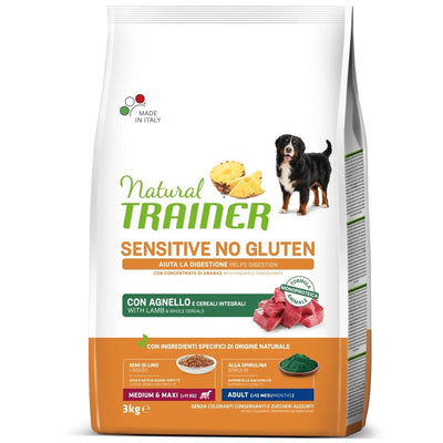 Busta di crocchette per cani all'agnello Trainer Senstitive da 3 kg