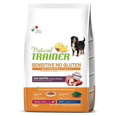 Busta di crocchette per cani all'anatra Trainer Sensitive da 3 kg