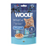 Confezione da 5 bustine da 14g cad. di snack liquidi per gatti al tonno e merluzzo marca Woolf