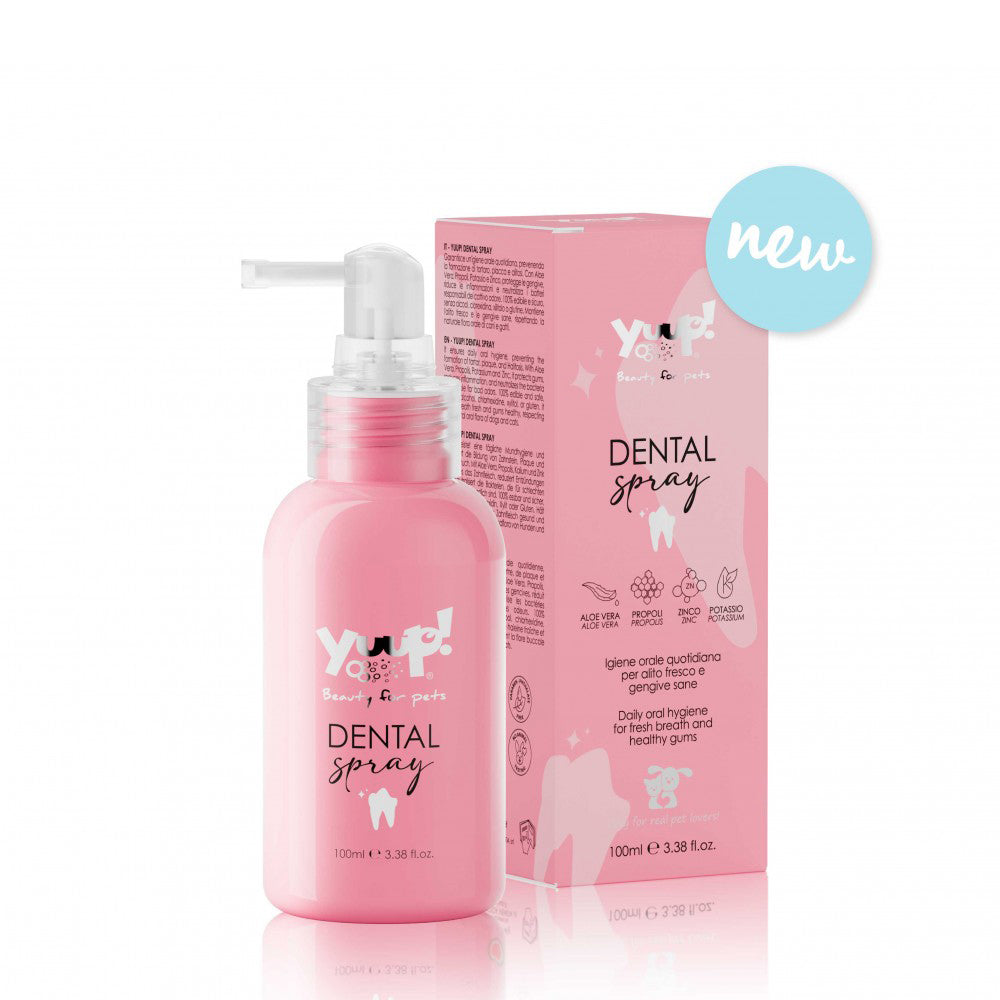 Bottiglia di dentifricio spray per cani e gatti marca Yuup da 100 ml