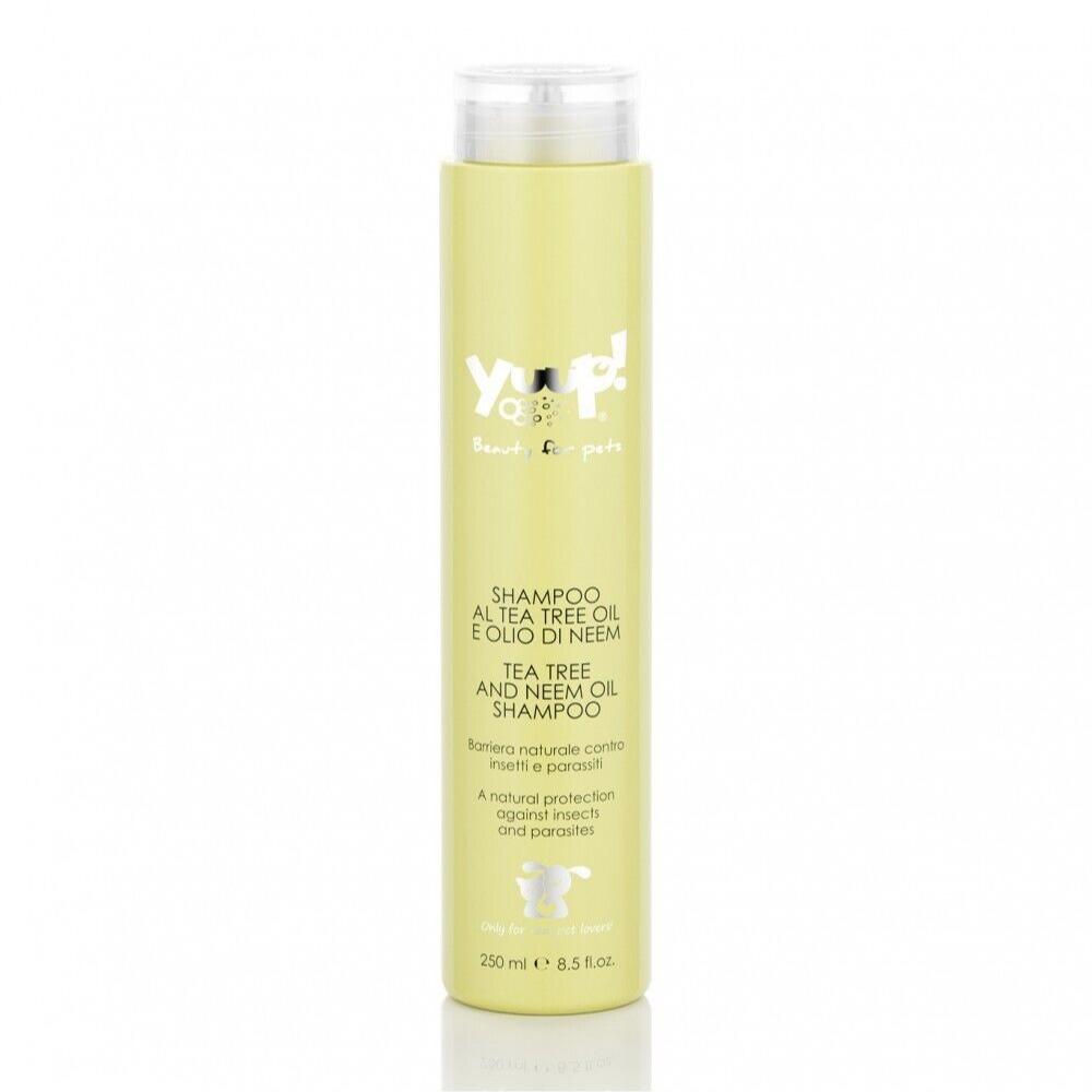 Bottiglia di shampoo per cani e gatti della Yuup al Tea Tree Oil che ha un effetto repellente naturale contro gli insetti da 250 ml