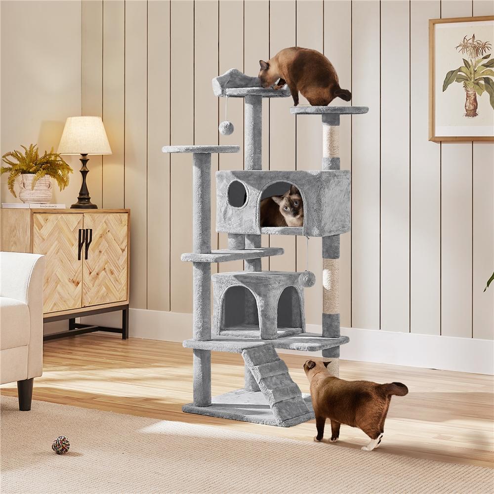 Albero Tiragraffi Multilivello con Cuscini, Cucce e Giochi | S / M / L - Partenopet
