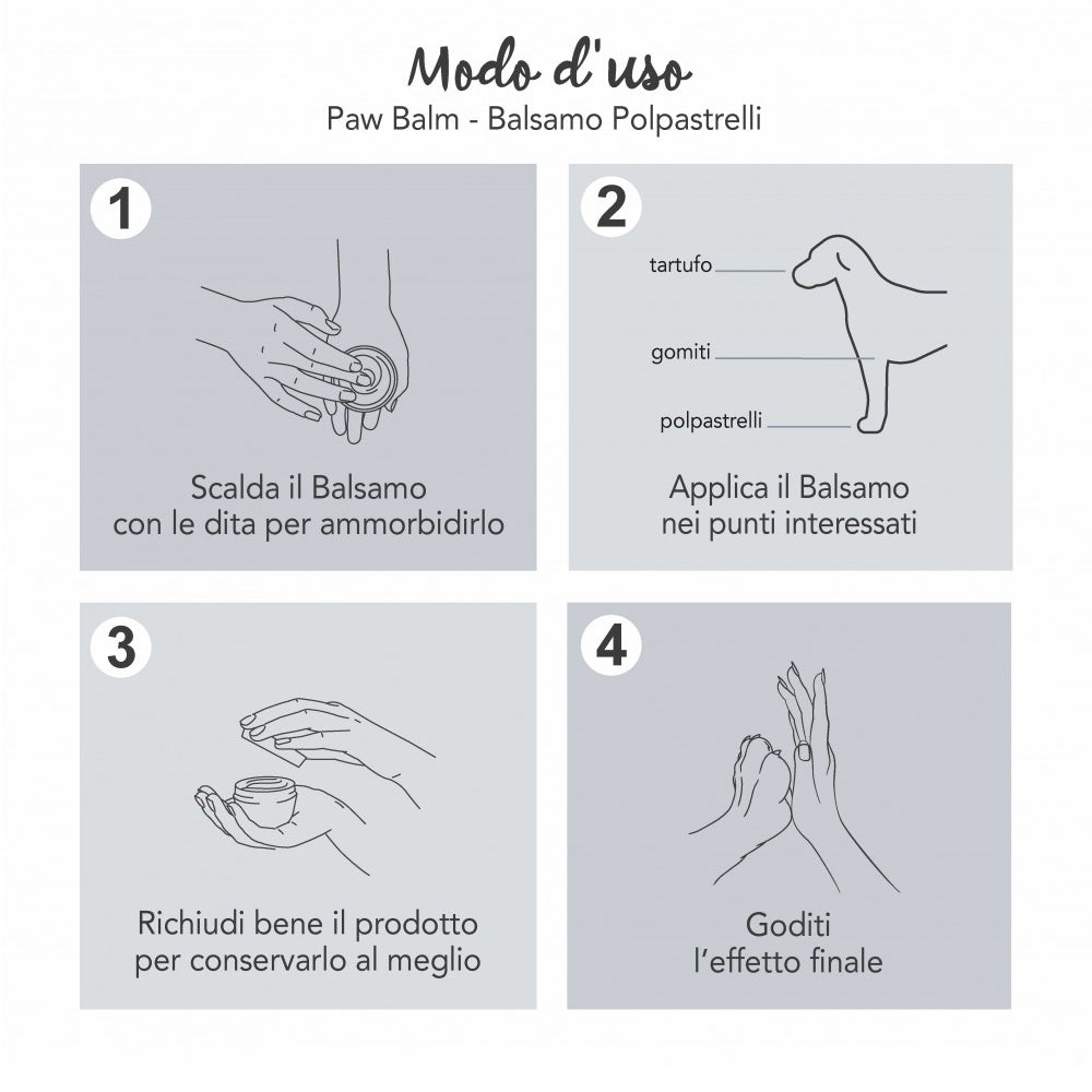 Vasetto di balsamo protettivo per polpastrelli naso e gomiti di cani e gatti Yuup da 40 g