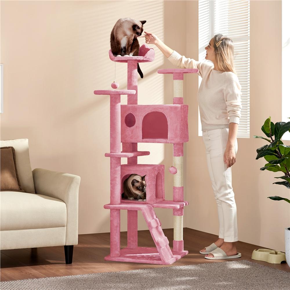 Albero Tiragraffi Multilivello con Cuscini, Cucce e Giochi | S / M / L - Partenopet