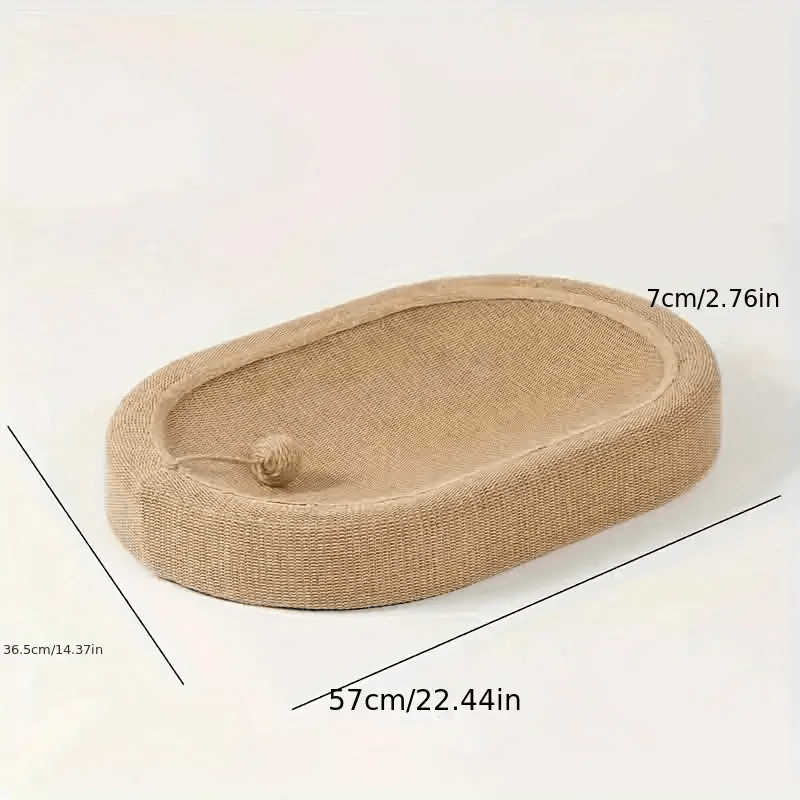 Tiragraffi in Juta per Gatti con Pallina | Cuccia e Gioco 57x36cm - Partenopet