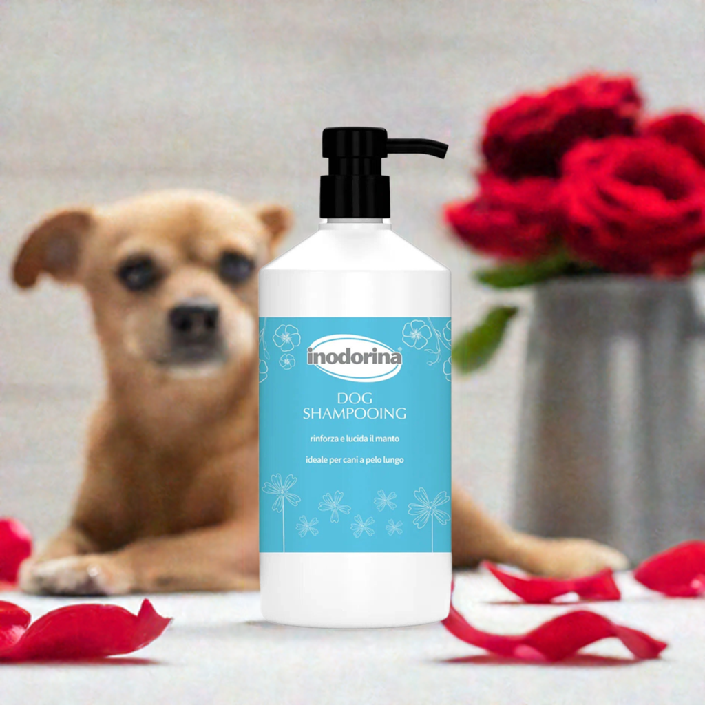 Inodorina Shampoo Rituals per Cani con Manto Lungo con Estratto Malva e Lino 1L - Partenopet