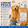 Sacco scorta 12kg crocchette Partenopet Adult All Breeds Pesce e Zucca, alimento naturale per cani dal manto bianco, pressato a freddo, monoproteico e prodotto in Italia.
