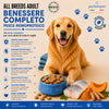 Sacco da 2kg crocchette Partenopet Adult All Breeds Pesce e Zucca, alimento monoproteico naturale per cani dal manto bianco, pressato a freddo, Made in Italy