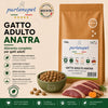 Sacco da 1,5kg crocchette Partenopet Adult Cat all'anatra, alimento naturale per gatti adulti pressato a freddo prodotto in Italia, senza conservanti né coloranti, con Taurina e Curcuma.