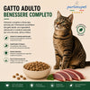 Sacco da 1,5kg crocchette Partenopet Adult Cat all'anatra, alimento naturale per gatti adulti pressato a freddo prodotto in Italia, senza conservanti né coloranti, con Taurina e Curcuma.