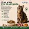Sacco da 1,5kg crocchette Partenopet Adult Cat all'anatra, alimento naturale per gatti adulti pressato a freddo prodotto in Italia, senza conservanti né coloranti, con Taurina e Curcuma.