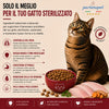 Busta di crocchette al pesce per gatti sterilizzati pressate a freddo senza conservanti e coloranti marca Partenopet da 1,5 kg