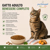 Sacco scorta 10kg crocchette Partenopet Adult Cat al pesce, alimento naturale per gatti adulti pressato a freddo prodotto in Italia, senza conservanti né coloranti, con Taurina e Curcuma.