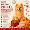 Crocchette Partenopet Adult Mini Pollo e Zucca 2 kg pressate a freddo per cani di piccola taglia