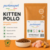 Busta di crocchette al pollo per gatti cuccioli pressate a freddo senza conservanti e coloranti marca Partenopet da 1,5 kg