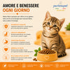 Busta di crocchette al pollo per gatti cuccioli pressate a freddo senza conservanti e coloranti marca Partenopet da 1,5 kg