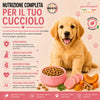 Sacco scorta 12kg crocchette Partenopet Puppy al Maiale, alimento monoproteico naturale per cuccioli pressato a freddo, prodotto in Italia con condroprotettori e zucca.