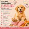 Sacco scorta 12kg crocchette Partenopet Puppy al Maiale, alimento monoproteico naturale per cuccioli pressato a freddo, prodotto in Italia con condroprotettori e zucca.