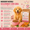 Sacco scorta 12kg crocchette Partenopet Puppy al Maiale, alimento monoproteico naturale per cuccioli pressato a freddo, prodotto in Italia con condroprotettori e zucca.