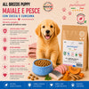 Sacco da 2kg di crocchette Partenopet Puppy Maiale e Pesce per cuccioli, alimento naturale pressato a freddo prodotto in Italia, con glucosamina e condroitina per le articolazioni.