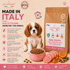 Sacco scorta 12kg crocchette Partenopet Puppy Mini al Maiale per cuccioli di piccola taglia, alimento monoproteico naturale pressato a freddo, Made in Italy con zucca e curcuma.