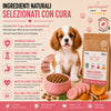 Sacco scorta 12kg crocchette Partenopet Puppy Mini al Maiale per cuccioli di piccola taglia, alimento monoproteico naturale pressato a freddo, Made in Italy con zucca e curcuma.