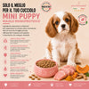 Sacco da 2kg di crocchette Partenopet Puppy Mini al Maiale per cuccioli di piccola taglia, alimento naturale pressato a freddo monoproteico, Made in Italy con zucca e curcuma.