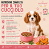 Sacco da 2kg di crocchette Partenopet Puppy Mini al Maiale per cuccioli di piccola taglia, alimento naturale pressato a freddo monoproteico, Made in Italy con zucca e curcuma.