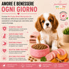 Sacco da 2kg di crocchette Partenopet Puppy Mini al Maiale per cuccioli di piccola taglia, alimento naturale pressato a freddo monoproteico, Made in Italy con zucca e curcuma.