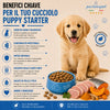 Sacco da 12 kg di crocchette pressate a freddo Partenopet Puppy Starter al gusto maiale e pesce, cibo secco monoproteico di base per lo svezzamento dei cuccioli, senza conservanti né coloranti, 100% Made in Italy.