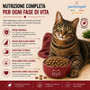 Sacco da 10 kg di crocchette Partenopet Sterilised Cat all'anatra per gatti sterilizzati, alimento naturale pressato a freddo prodotto in Italia, senza conservanti né coloranti.