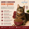 Sacco da 10 kg di crocchette Partenopet Sterilised Cat all'anatra per gatti sterilizzati, alimento naturale pressato a freddo prodotto in Italia, senza conservanti né coloranti.