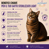 Sacco da 1,5kg di crocchette Partenopet Sterilised Cat Light al maiale per gatti sterilizzati, alimento naturale pressato a freddo prodotto in Italia, senza conservanti né coloranti.