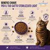 Sacco da 1,5kg di crocchette Partenopet Sterilised Cat Light al maiale per gatti sterilizzati, alimento naturale pressato a freddo prodotto in Italia, senza conservanti né coloranti.