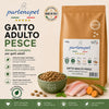 Busta di crocchette al pesce per gatti sterilizzati pressate a freddo senza conservanti e coloranti marca Partenopet da 1,5 kg