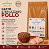 Busta di crocchette al pollo per gatti sterilizzati pressate a freddo senza conservanti e coloranti marca Partenopet da 10 kg